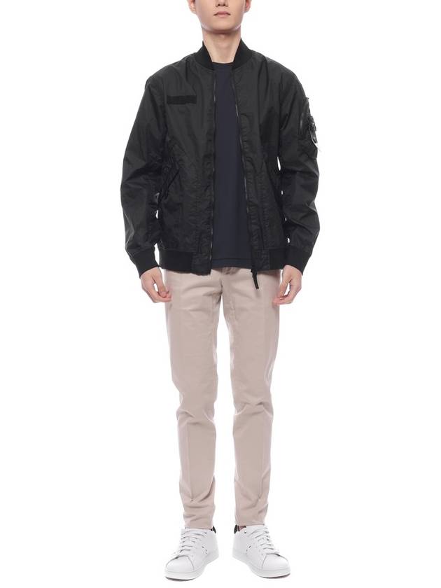 Membrana 3L TC Breathable and Water-Resistant Bomber Jacket Black - STONE ISLAND - BALAAN 4