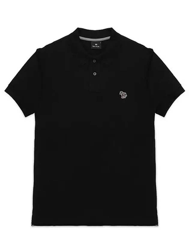 Zebra Logo Patch Polo Shirt Black - PAUL SMITH - BALAAN 2