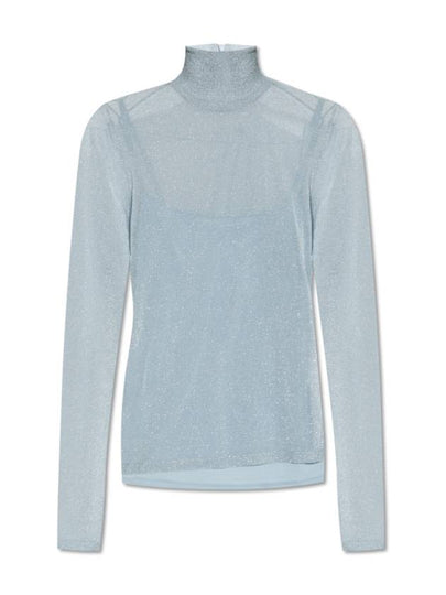 Women's Ilde Rayon Turtleneck Light Blue - MAX MARA - BALAAN 2