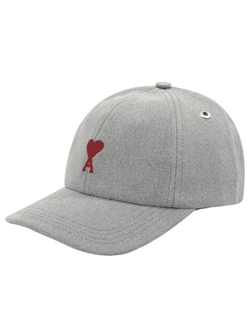 Embroidered Logo Ball Cap Jabel Grey - AMI - BALAAN 1