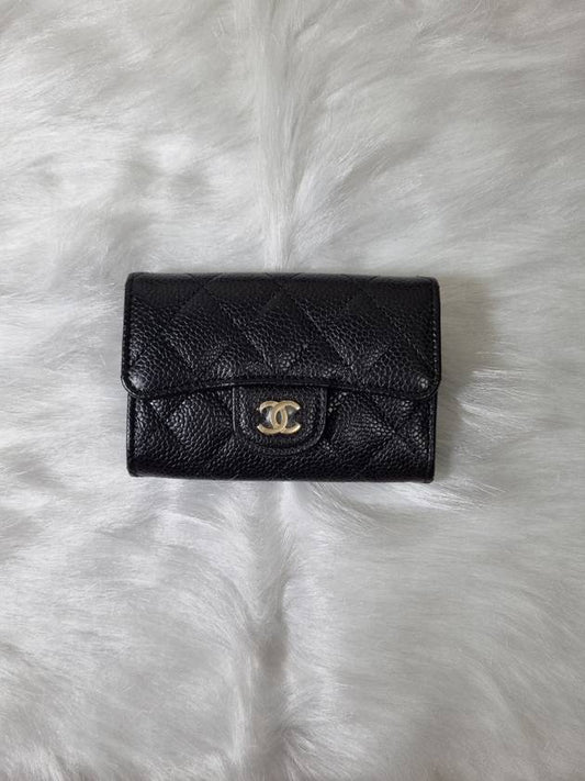 Classic Grained Calfskin Card Wallet Black - CHANEL - BALAAN 2