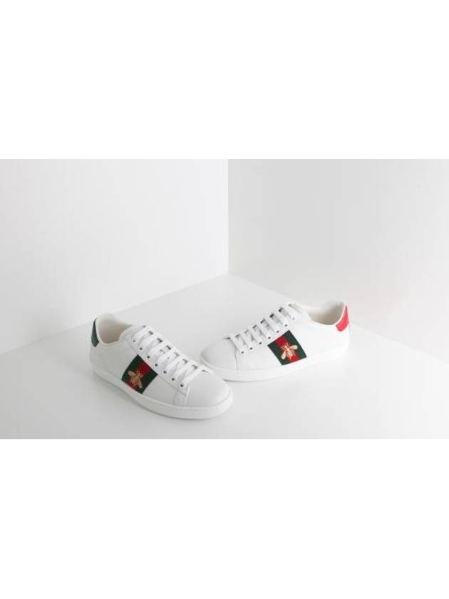 Ace Bee Embroidered Low Top Sneakers White - GUCCI - BALAAN 4