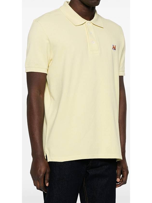 Fox Head Patch Cotton Polo Shirt Yellow - MAISON KITSUNE - BALAAN 6