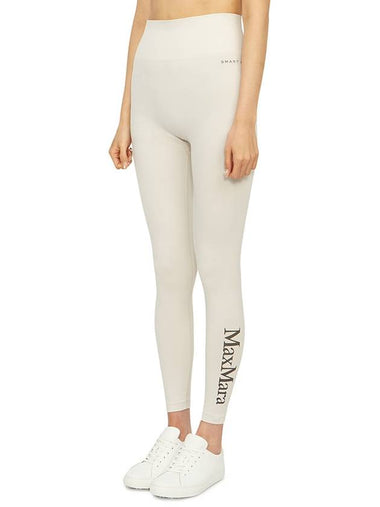 Pirania Logo Leggings Ivory - MAX MARA - BALAAN 1