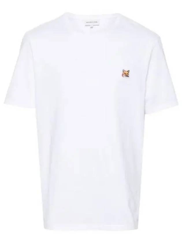 Fox Head Patch Classic Short Sleeve T-Shirt White - MAISON KITSUNE - BALAAN 2