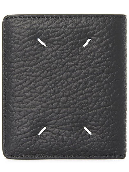 Stitch Leather Compact Half Wallet Black - MAISON MARGIELA - BALAAN 2