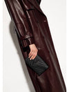 Cassandre Envelope Chain Shoulder Bag In Grain De Poudre Leather Noir - SAINT LAURENT - BALAAN 3