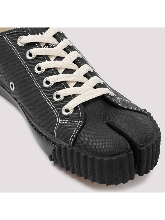 Tabi Canvas Low Top Sneakers Black - MAISON MARGIELA - BALAAN 31