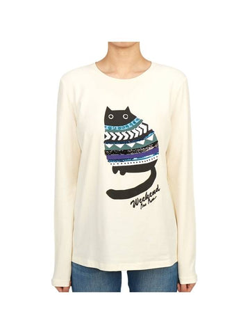 Siamese Long Sleeve T-Shirt Ivory - MAX MARA - BALAAN 1