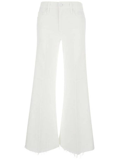 White Flared Jeans In Denim Woman - MOTHER - BALAAN 1