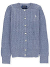 Kids Women s Pony Embroidery Cable Cardigan 543047 044 - POLO RALPH LAUREN - BALAAN 1