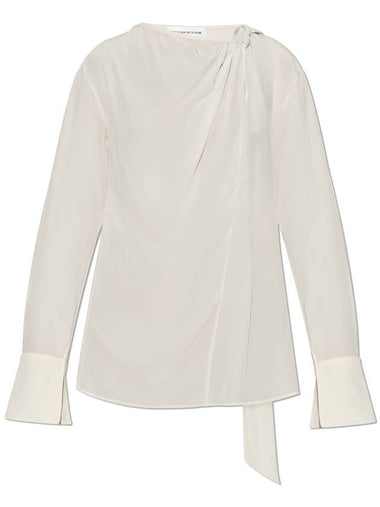 Victoria Beckham Silk Top, Women's, Cream - VICTORIA BECKHAM - BALAAN 1