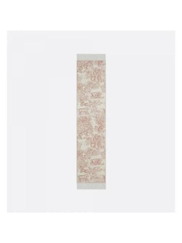 Toile De Jouy Sauvage Cashmere Wool Scarf Rose des Vents - DIOR - BALAAN 1