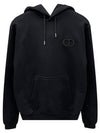 CD Icon Organic Cotton Fleece Hoodie Black - DIOR - BALAAN 2