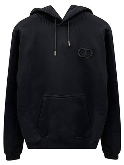 CD Icon Organic Cotton Fleece Hoodie Black - DIOR - BALAAN 2