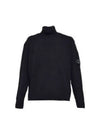 Lambswool GRS Turtle Neck Knit Top Black - CP COMPANY - BALAAN 2