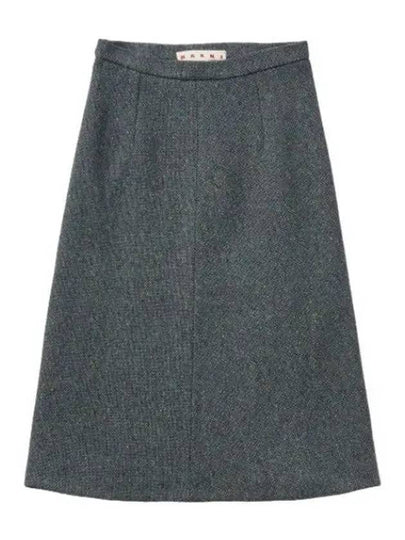 Wool A-Line Skirt Iris - MARNI - BALAAN 2