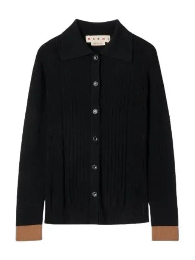 wool cardigan black - MARNI - BALAAN 1