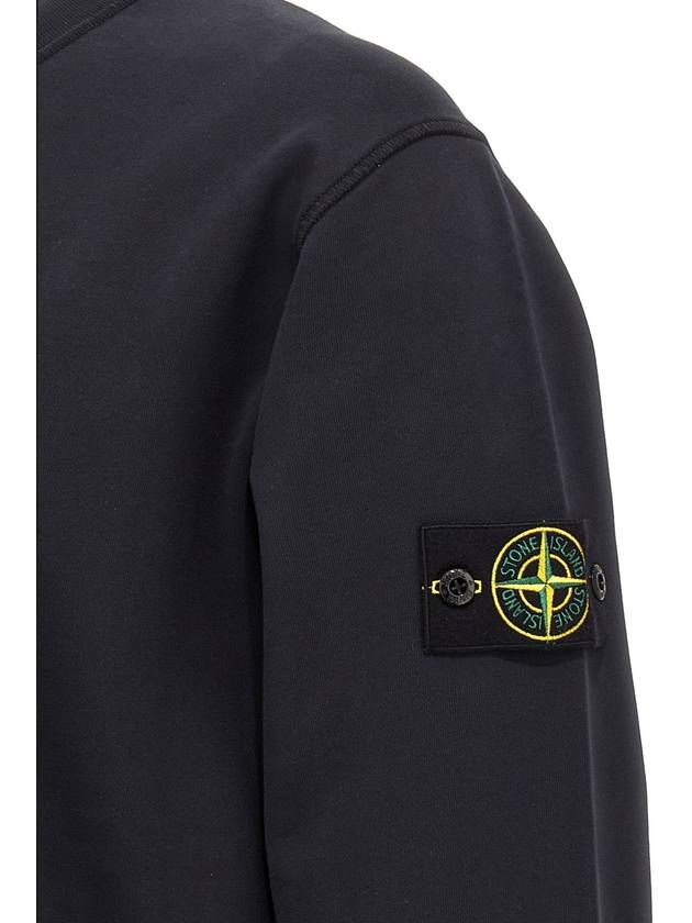 Compass Patch Cotton Sweatshirt Navy - STONE ISLAND - BALAAN 5