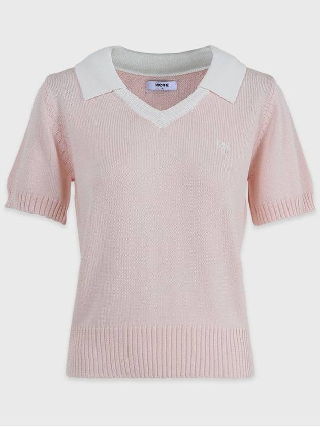 Cleom V neck collar knit top - MICANE - BALAAN 6