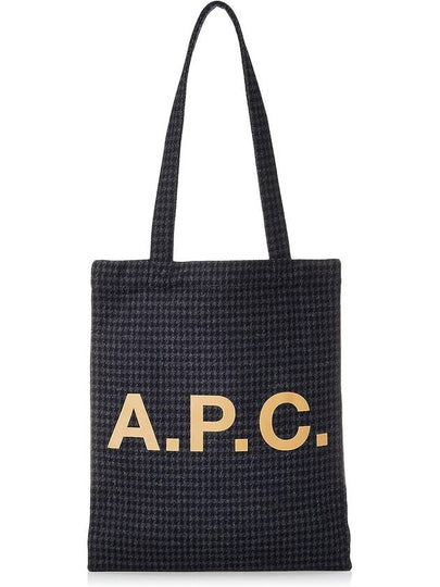 Ru Houndstooth Wool Eco Bag Navy - A.P.C. - BALAAN 2