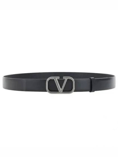 Buckle Leather Belt Black - VALENTINO - BALAAN 2