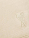 Small Heart Logo Drawstring Shorts Beige - AMI - BALAAN 7