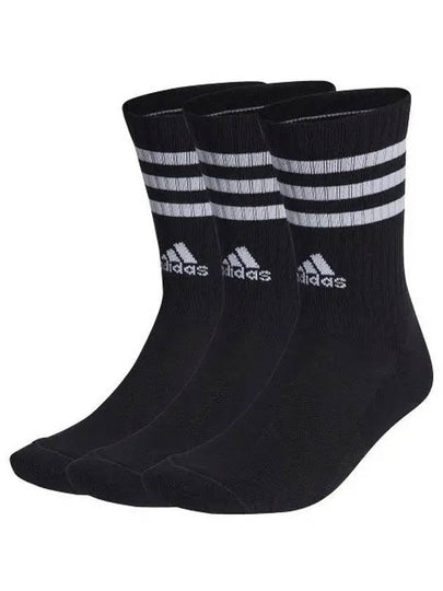 3 Stripes Cushioned Crew Socks Black - ADIDAS - BALAAN 2