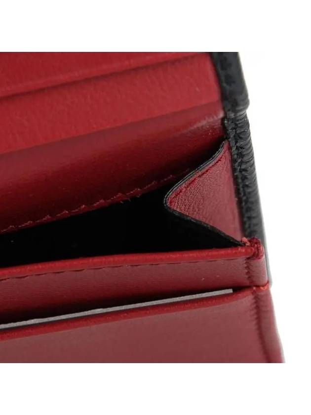 Salvatore Revival Gancini Bicolor Card Wallet Black - SALVATORE FERRAGAMO - BALAAN 9