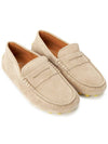 Gommino Bubble Suede Driving Shoes Beige - TOD'S - BALAAN.