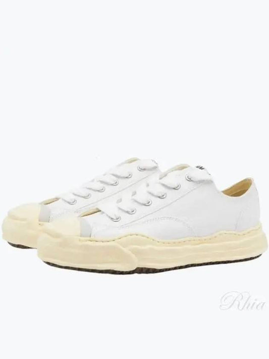 Hank Canvas Low Top Sneakers White - MIHARA YASUHIRO - BALAAN 2