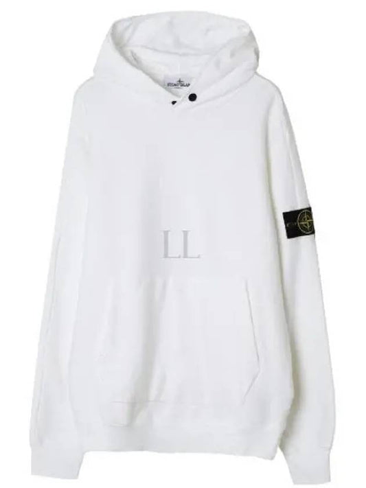 Compass Logo Patch Hoodie White - STONE ISLAND - BALAAN 2