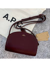 Demiloon Mini Half Moon Cross Bag Burgundy - A.P.C. - BALAAN.