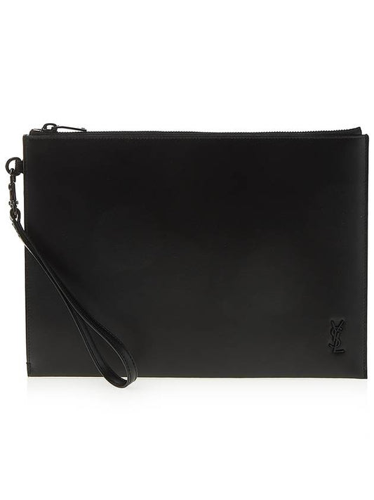 Logo Monogram Clutch Bag Black - SAINT LAURENT - 2