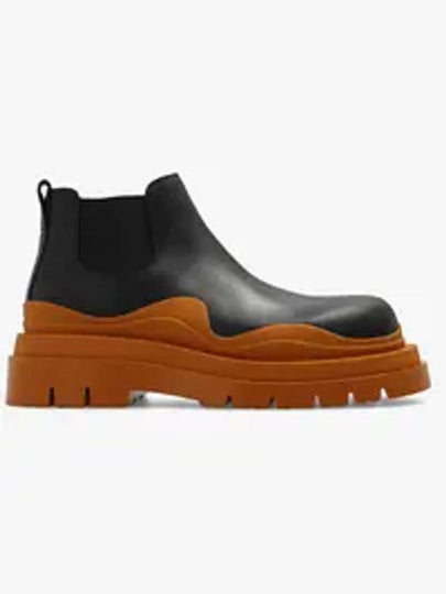 Tire Ankle Chelsea Boots Black Cognac - BOTTEGA VENETA - BALAAN 2