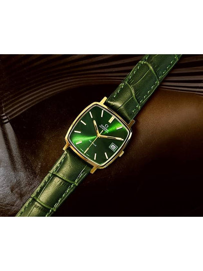 Deville Rare Green Dial Cal 1010 18KGP Men s Automatic Watch - OMEGA - BALAAN 2