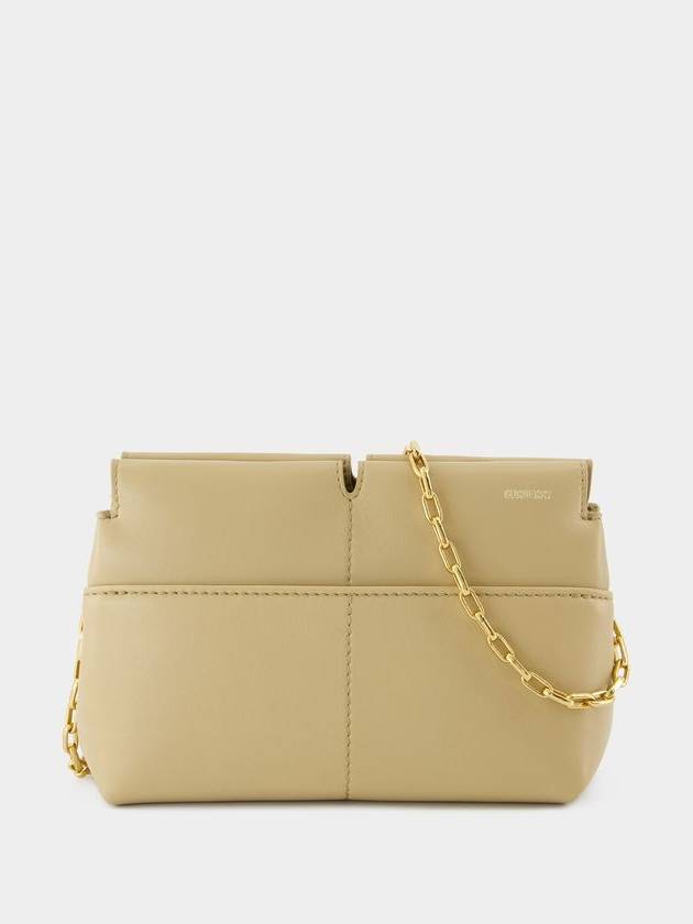 Small Snip Clutch - Burberry - Leather - Beige - BURBERRY - BALAAN 1