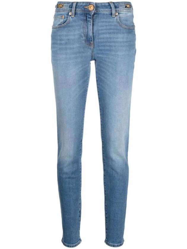 Medusa Head Motif Low Rise Skinny Jeans 10131351A10390 - VERSACE - BALAAN 1