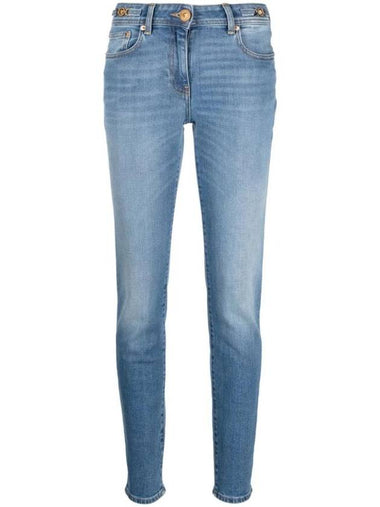 Medusa Head Motif Low Rise Skinny Jeans 10131351A10390 - VERSACE - BALAAN 1