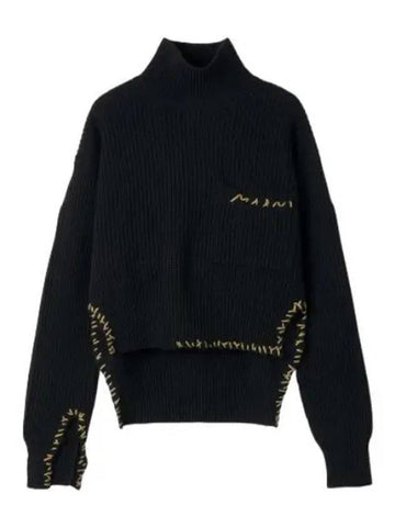 turtleneck knit black - MARNI - BALAAN 1