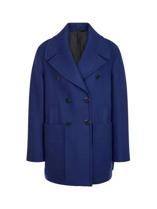 Women s Wool Blend Double Pea Coat Navy 270208 - PAUL SMITH - BALAAN 1