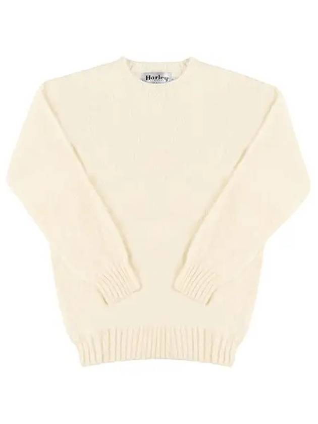 M3834 7 SHAGGY WINTER WHITE MEN S KNIT - HARLEY OF SCOTLAND - BALAAN 2