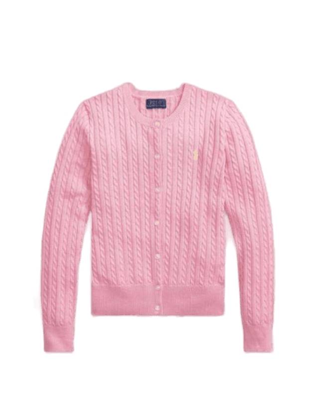 Kids Pony Logo Cardigan Pink - POLO RALPH LAUREN - BALAAN 1