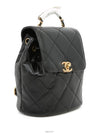 Backpack Quilted Chain Lettering Lambskin Black AS4866 - CHANEL - BALAAN 3