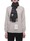 Check Cashmere Scarf Charcoal - BURBERRY - BALAAN 4