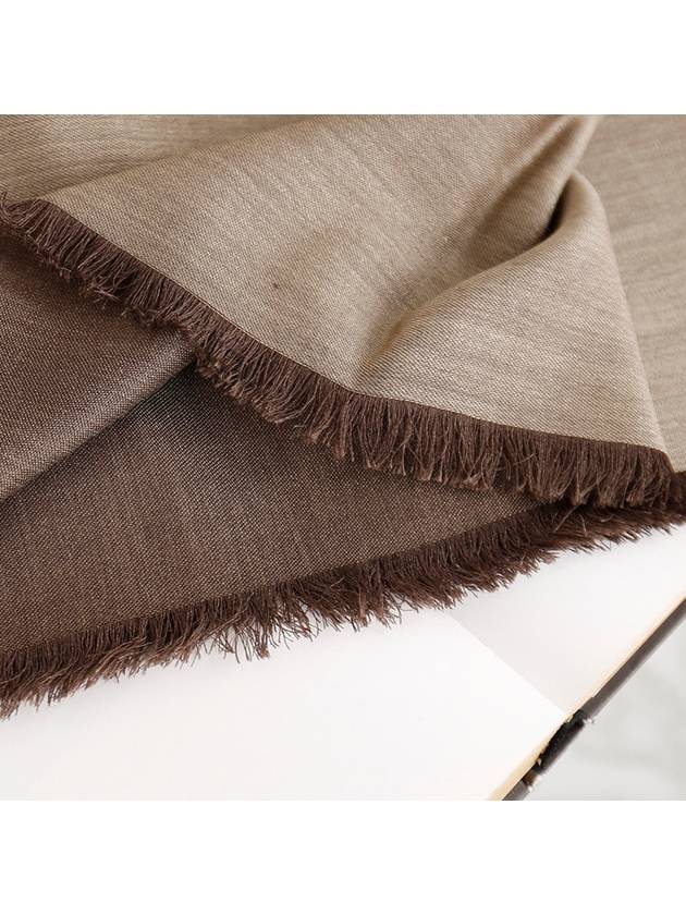 Large Silk Muffler Brown - GUCCI - BALAAN.