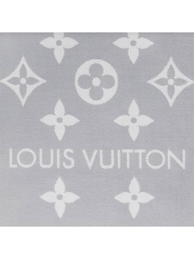 LV Essential Monogram Wool Scarf Light Grey - LOUIS VUITTON - BALAAN 4