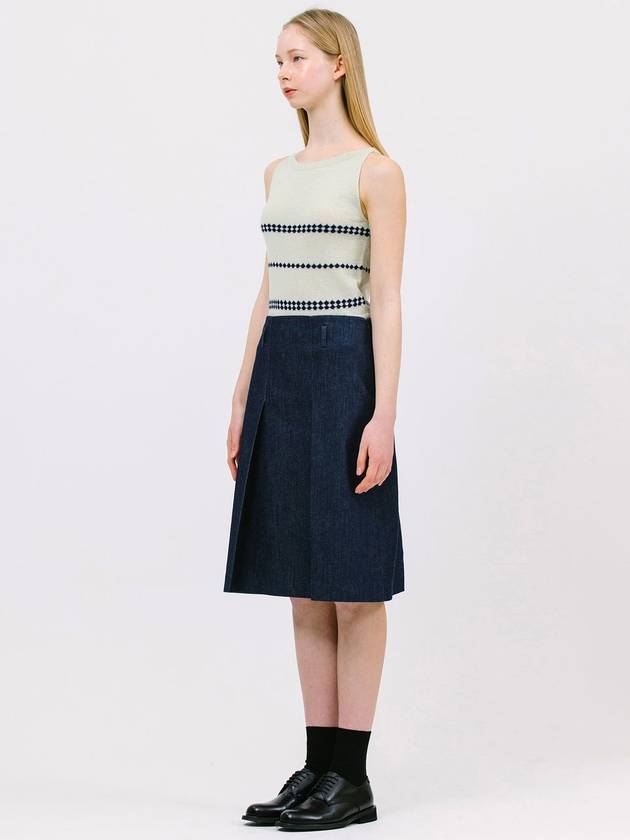 Low Belted A-Line Skirt Navy - JUN BY JUN K - BALAAN 4