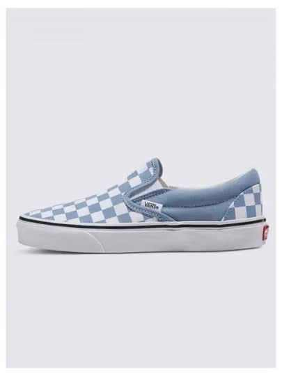 Classic Checkerboard Slip On Dusty Blue - VANS - BALAAN 2