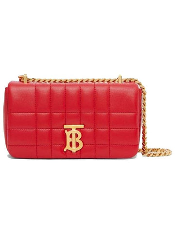 Lola Monogram Quilted Leather Mini Shoulder Bag Red - BURBERRY - BALAAN 1